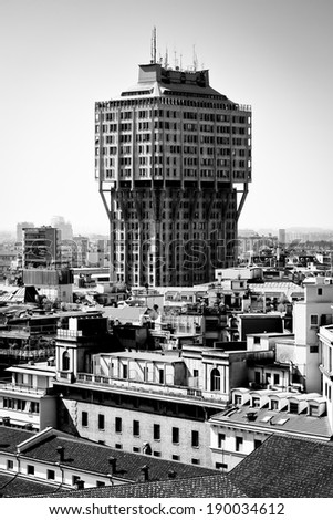 Milan, Lombardy, Italy - april 24 2014: Milan city building \