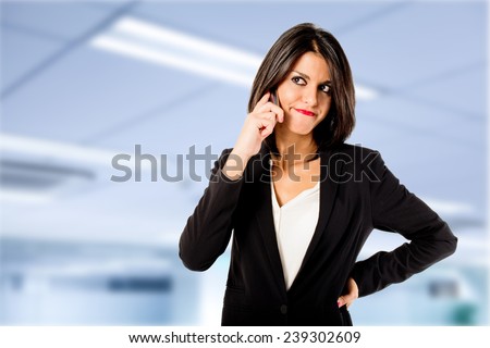 disappointed business woman in her office