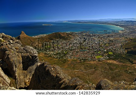 Cape Town from Table Mountain, Western Cape, South Africa