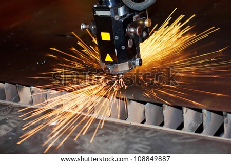 Industrial laser with sparks