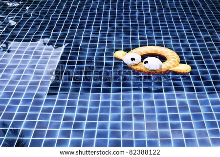 Close-up view of water surface of swimming pool