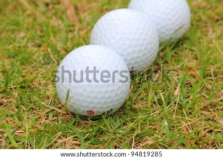 golf ball on sports golf course