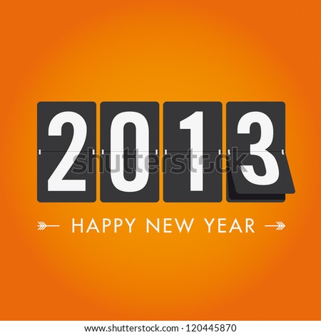 Happy new year 2013 mechanical timetable in movement Happy new year 2013 mechanical timetable in movement