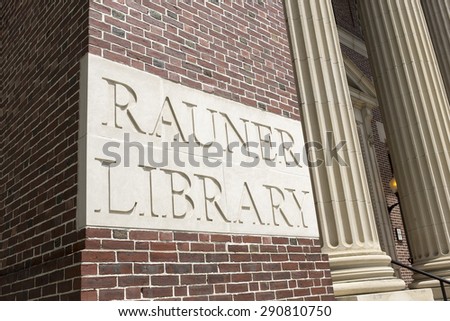 HANOVER, NEW HAMPSHIRE JUNE, 25th: Dartmouth College Rauner Library, Hanover, New Hampshire on June 25th, 2015.