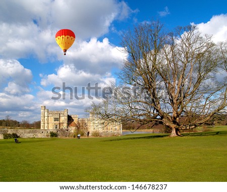 The leeds castle under sunny sky in England