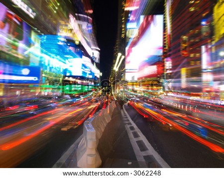 new york times square at night. stock photo : The times square