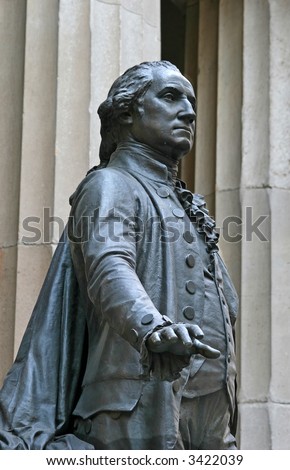 Washington\'s statue in front of New York Stock Exchange