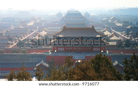 The historical Forbidden City Museum in the center of Beijing