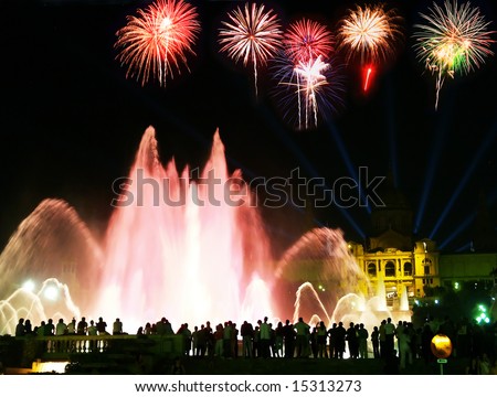 http://image.shutterstock.com/display_pic_with_logo/80276/80276,1216955386,1/stock-photo-the-famous-montjuic-fountain-in-barcelona-with-a-firework-illustration-15313273.jpg