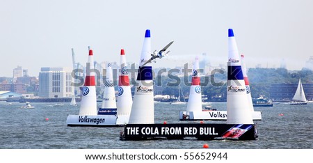 NEW YORK CITY - JUNE 19: Red Bull Air Race World Championship comes to New York Harbor, for the first time, on June 19-20, 2010 in New York.