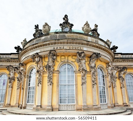 Sanssouci Palace in Potsdam Germany on UNESCO World Heritage list