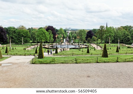 garden at Sanssouci Palace in Potsdam Germany on UNESCO World Heritage list
