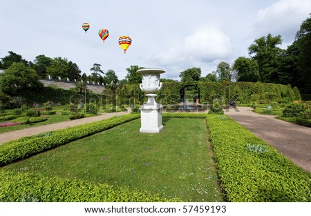 Garden of Sanssouci Palace in Potsdam Germany on UNESCO World Heritage list