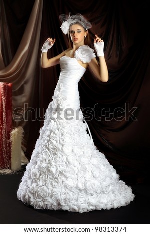 Girl in the original wedding dress