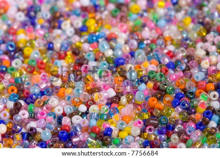 Thousands of colored glass beads