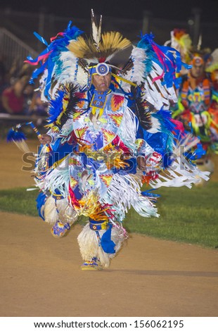 BARONA , CALIFORNIA - AUG 31:Native American men takes part at the Barona 43rd Annual Barona Powwow in California on August 31 2013 ,Pow wow is native American cultural gathernig event.