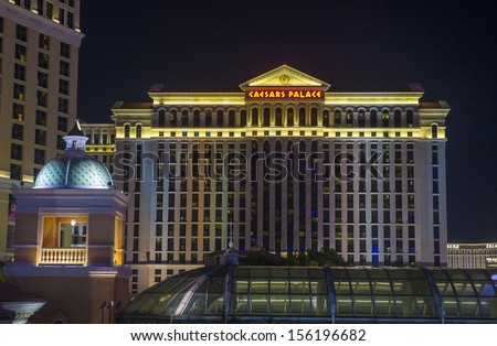 LAS VEGAS - SEP 15 :The Caesar Palace hotel on September 15 2013 in Las Vegas. Caesars Palace is a luxury hotel and casino located on the Las Vegas Strip. Caesars has 3,348 rooms in five towers