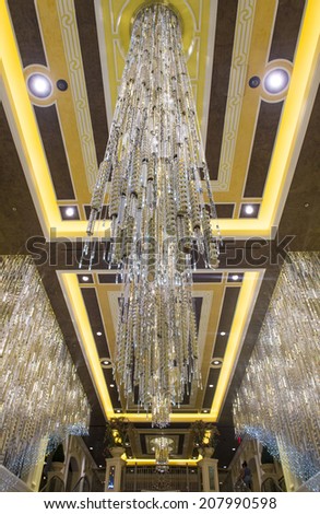 LAS VEGAS - JULY 21 : The interior of Palazzo hotel and Casino on July 21, 2014 in Las Vegas. Palazzo hotel opened in 2008 and it is the tallest completed building in Las Vegas