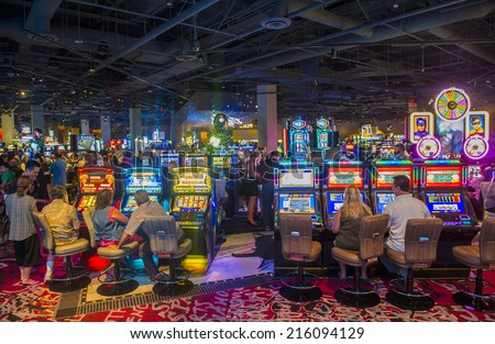 LAS VEGAS - AUG 23 : The interior of SLS Hotel & casino in Las Vegas on August 23 2014 ,The hotel reopened on August 23, 2014. after a $415 million renovation as part of SBE\'s chain of SLS hotels.