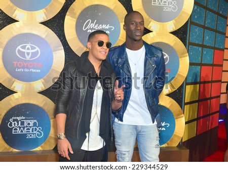 LAS VEGAS - NOV 07 : Recording artists Nico & Vinz attends the 2014 Soul Train Music Awards at the Orleans Arena on November 7, 2014 in Las Vegas, Nevada.