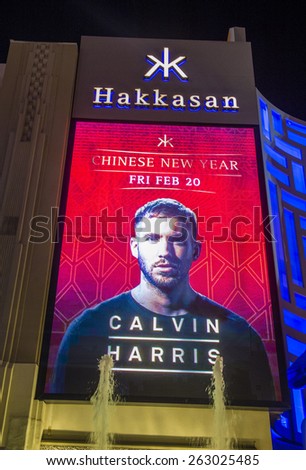 LAS VEGAS - FEB 18 : The Hakkasan Night club in MGM hotel in Las Vegas on February 18 2015. The five-level, 80,000-square-foot venue opend in 2013