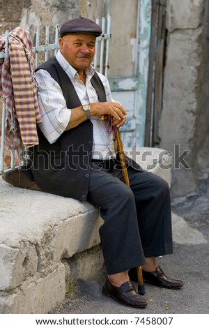 Old Turkish man in the street of Ankara