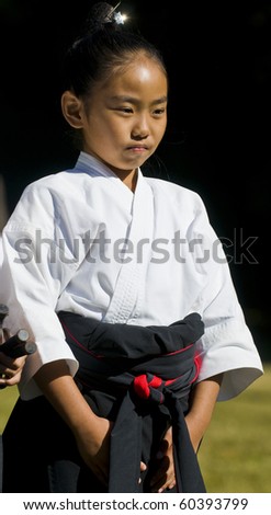 TOKYO - NOVEMBER 03 : an unidentified Martial arts demonstrator on November 03 2009 in Tokyo Japan. Culture Day is a Japanese national holiday held annually in Japan  for the purpose of promoting Japanese culture