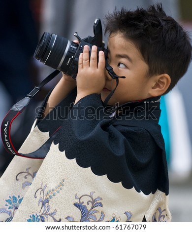 TOKYO - NOVEMBER 03 : Japanese boy on November 03 2009 in Tokyo Japan ,Culture Day is a Japanese national holiday held annually  promoting Japanese culture