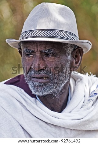 JERUSALEM - NOV 24 : Portrait of Ethiopian Jew man during the 