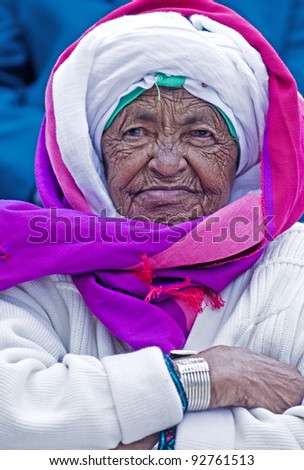 JERUSALEM - NOV 24 : Portrait of Ethiopian Jew woman during the 