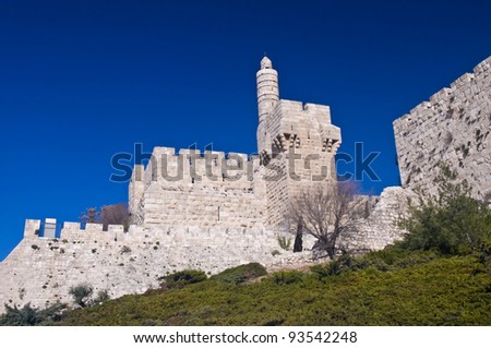 The David tower in the old city of Jerusalem
