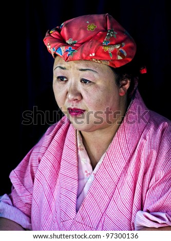 TOKYO - NOVEMBER 03 : Portrait of a Japanese woman participates in Culture day on November 03 2009 in Tokyo Japan. Culture Day is a Japanese national holiday held annually  promoting Japanese culture