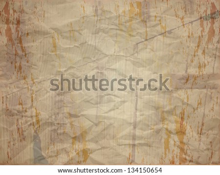 Creased paper with stain and wood effect in light shade