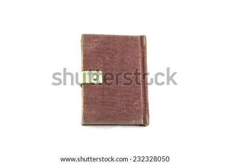 notebook on white background