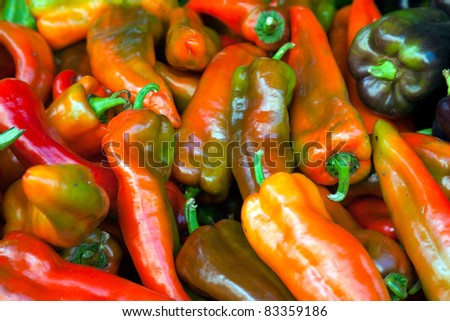 Hot Red Chillies on sale in a market