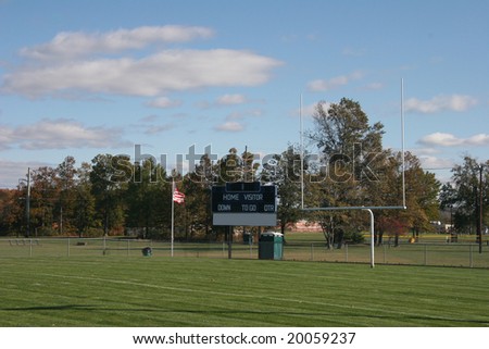 score board at football field