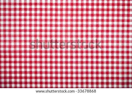 Pattern of a red grid table cloth