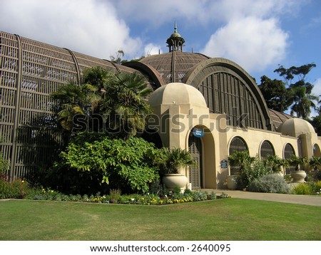 Conservatory building exterior, Balboa Park, San Diego