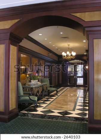 Luxury Hotel Spa corridor, San Diego