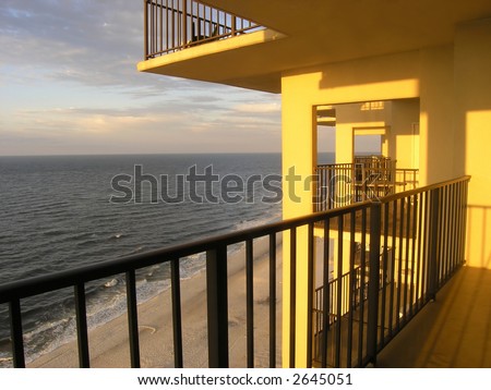 Beach Condo Balcony, Gulf Shores, Alabama