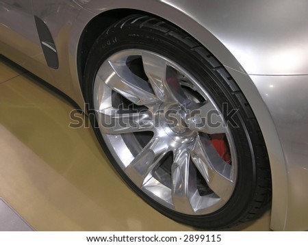 Concept Luxury Car Wheel & Fender & Head light
