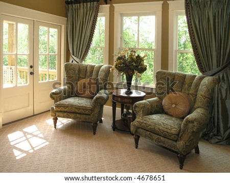 Luxury House with regal elegant sitting reading room