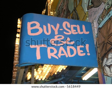 Carnival Buy Sell Trade sign