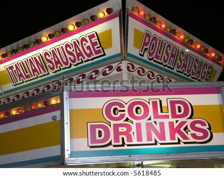 Carnival Concession Stand with Italian and Polish Sausage
