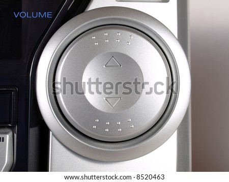 Silver Boom Box Stereo volume button