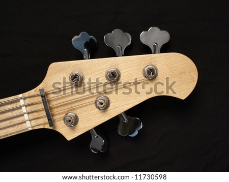 Bass Guitar head stock back with keys
