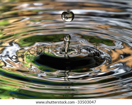 Water Droplet Ripple Pattern drop stack Swirl