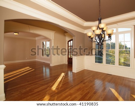 Model Luxury Home Interior Two Front Entrance Rooms