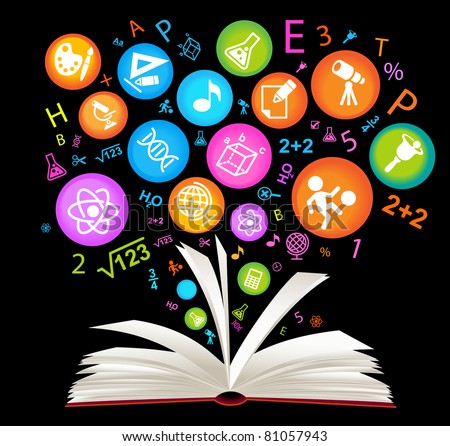 stock vector : book symbol.The School of sciences