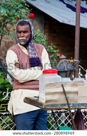 TAMALE, NEPAL - APRIL 12: Unidentified man pose with smiling face on April 12, 2015 in Tamale, Nepal. Tamale is capital city of Nepal.